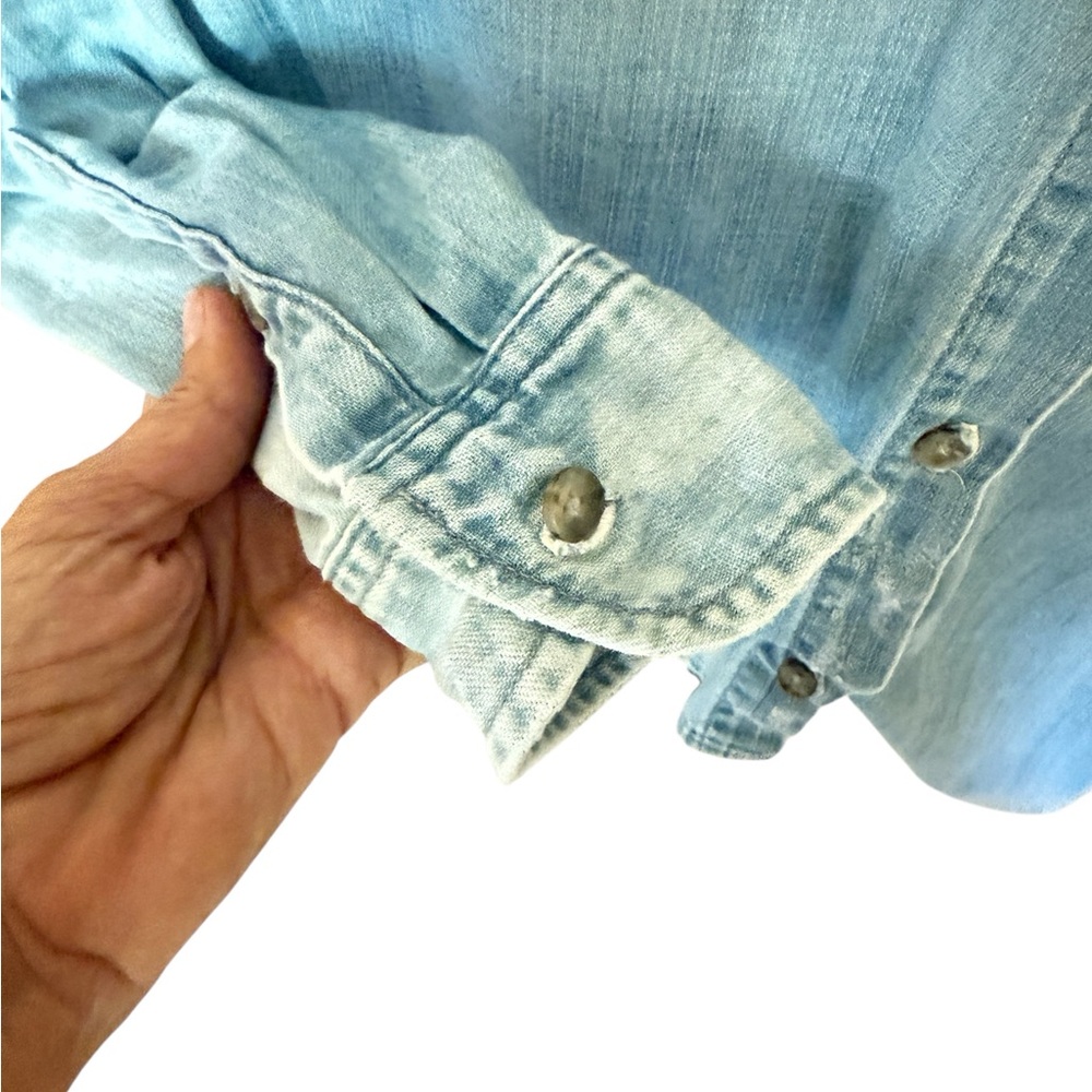 AG Adriano Goldschmied Light Blue Denim Shirt - Picture 4 of 10